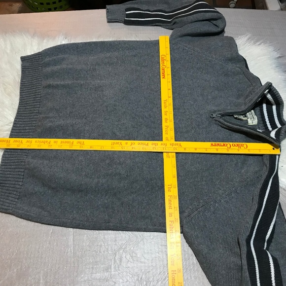 American Rag Cotton knit zipper collar sweater gray Size XXL - Picture 4 of 8